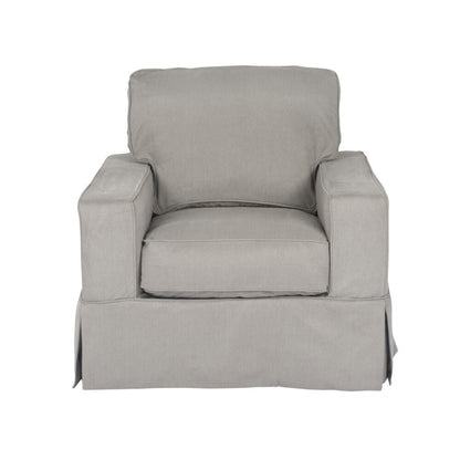 Sunset Trading - Americana Slipcovered Chair Performance Gray - SU-108520-391094 veiw 1