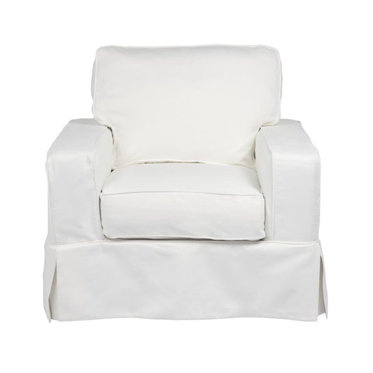 Sunset Trading - Americana Slipcovered Chair Performance White - SU-108520-391081 veiw 1