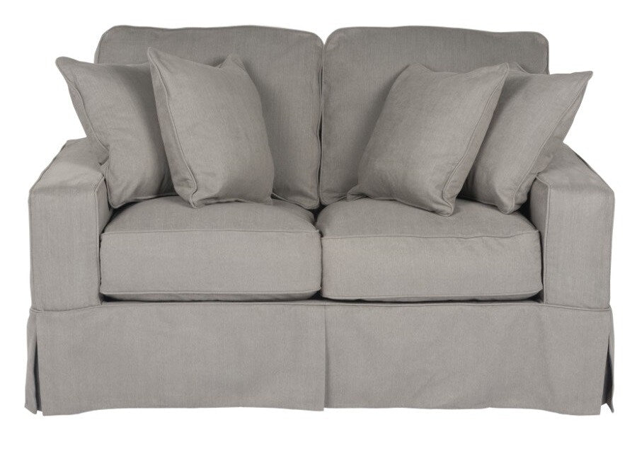 Sunset Trading - Americana Slipcovered Loveseat Performance Gray - SU-108510-391094 veiw 2
