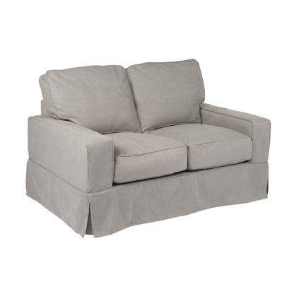 Sunset Trading - Americana Slipcovered Loveseat Performance Gray - SU-108510-391094 veiw 3