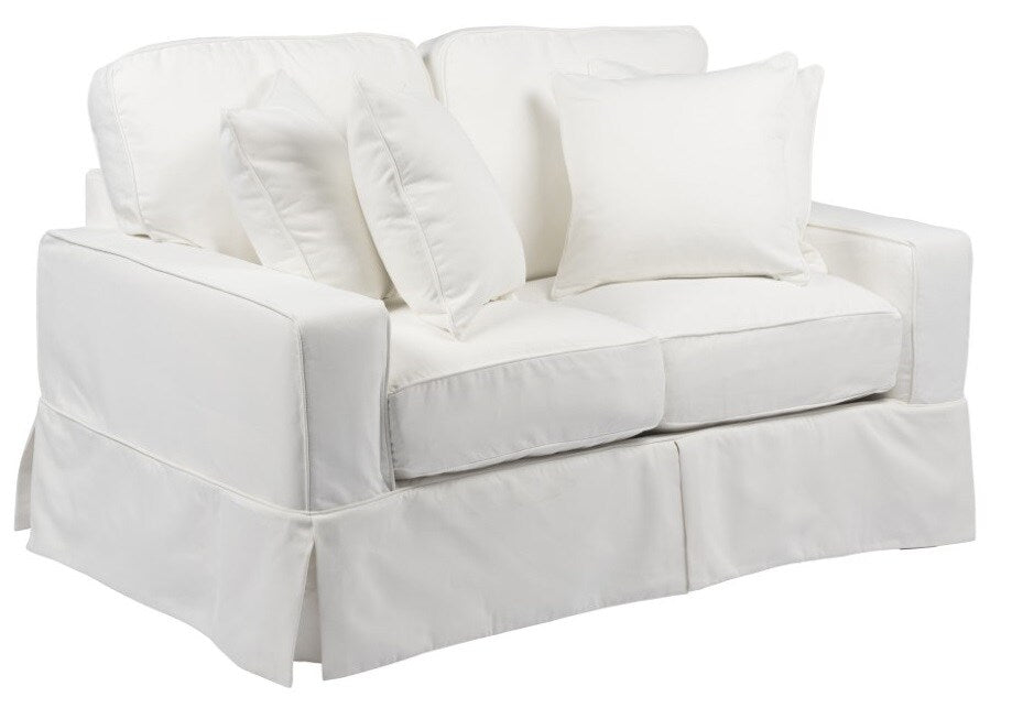 Sunset Trading - Americana Slipcovered Loveseat Performance White - SU-108510-391081 veiw 1