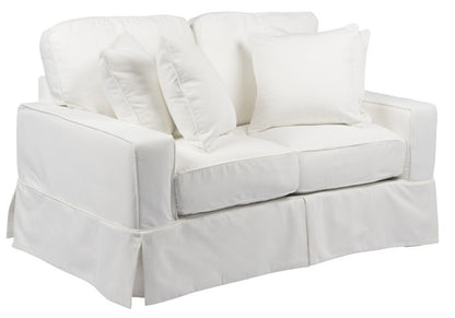 Sunset Trading - Americana Slipcovered Loveseat Performance White - SU-108510-391081 veiw 1