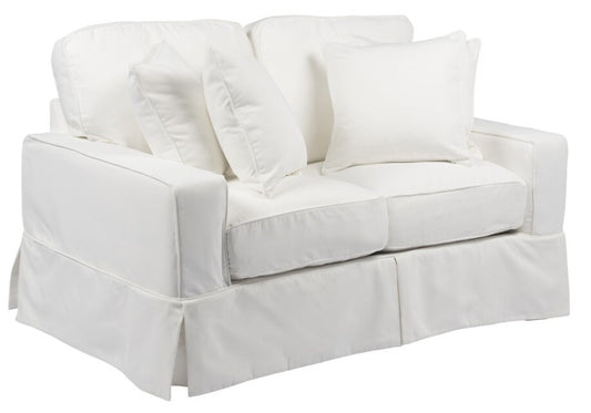 Sunset Trading - Americana Slipcovered Loveseat Performance White - SU-108510-391081 veiw 1