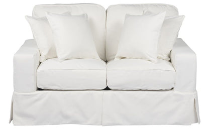 Sunset Trading - Americana Slipcovered Loveseat Performance White - SU-108510-391081 veiw 2