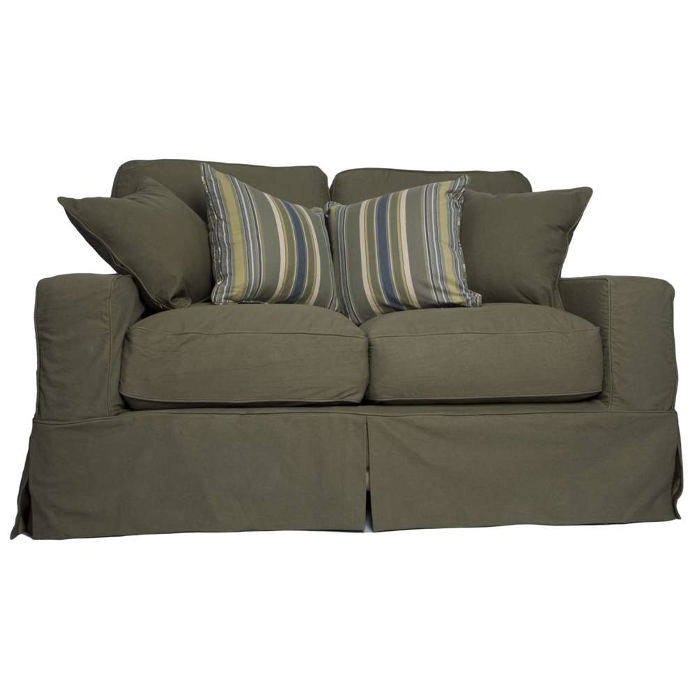 Sunset Trading -  Americana   Slipcover for Box Cushion Track Arm Loveseat  - SU-108510SC-410026 veiw 1