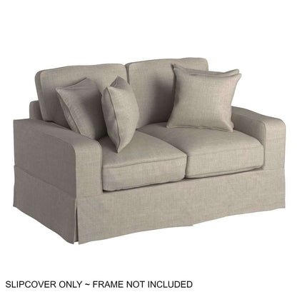 Sunset Trading - Americana Slipcover for Box Cushion Track Arm Loveseat - Light Gray - SU-108510SC-220591 veiw 1