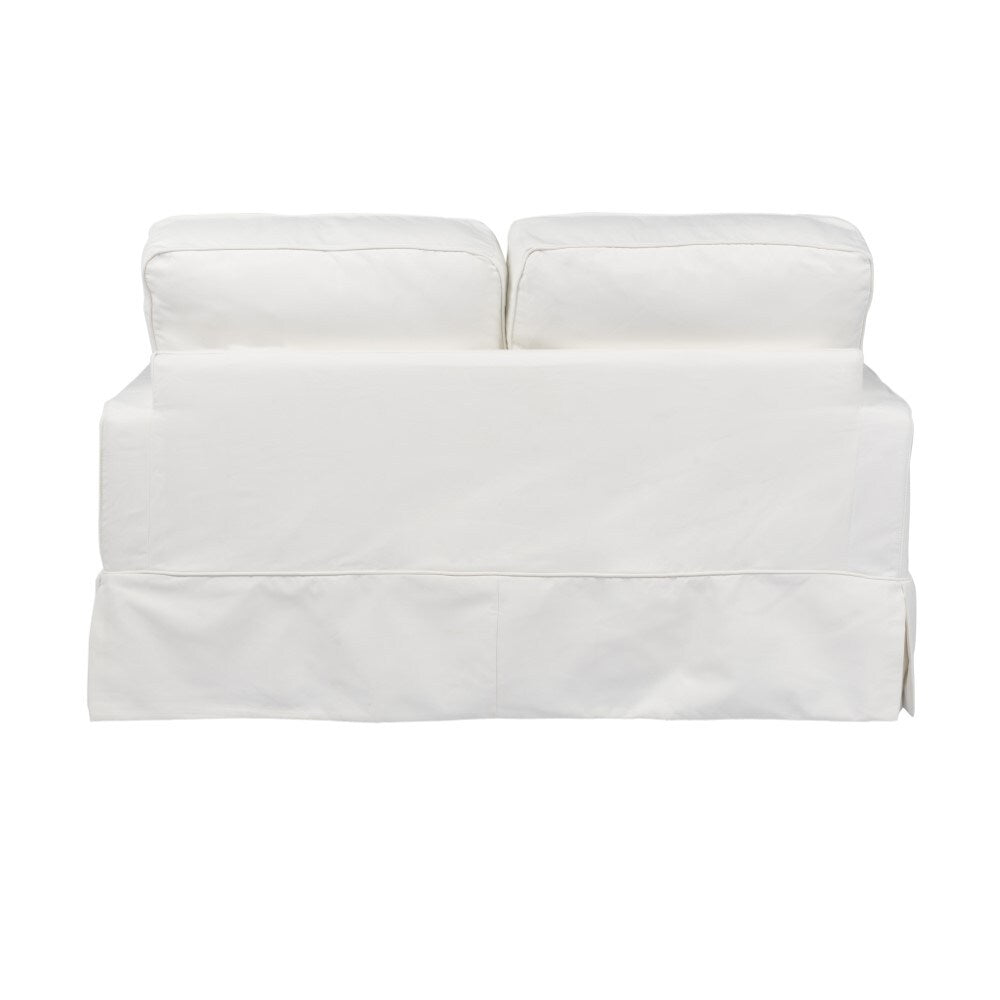 Sunset Trading - Americana Slipcover for Box Cushion Track Arm Loveseat - Performance Fabric - White - SU-108510SC-391081 veiw 5