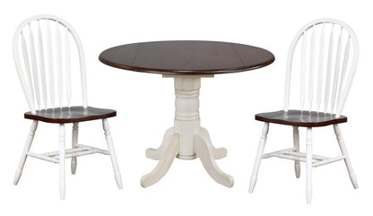Sunset Trading - Andrews 3 Piece 42 Round Drop Leaf Dining Set With Arrowback Chairs - DLU-ADW4242-820-AW3PC veiw 1