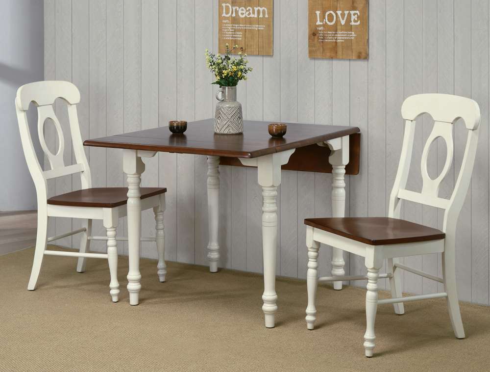 Sunset Trading -  Andrews  3 Piece 48in Rectangular Dining Set Napoleon Chairs White - PK-ADW3448-C50-AW3P veiw 7