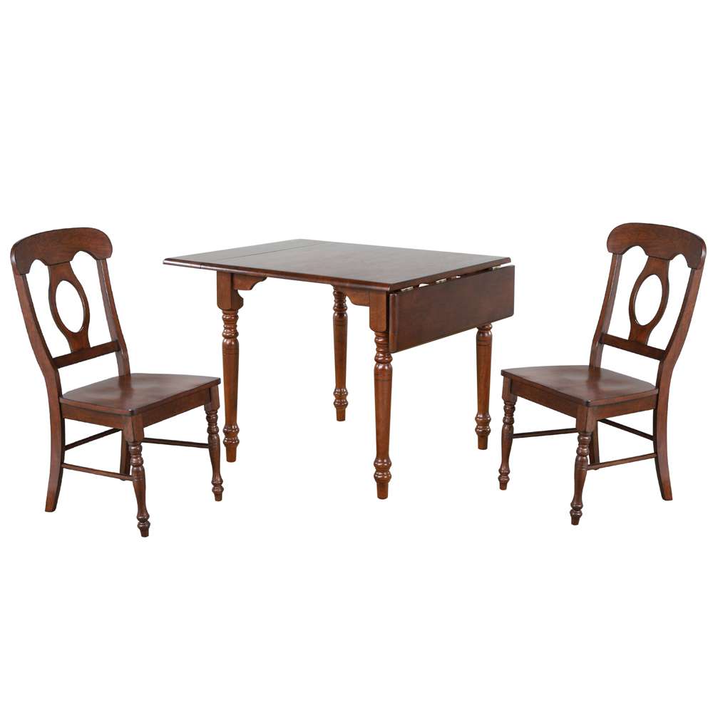 Sunset Trading -  Andrews  3 Piece 48in Rectangular Dining Set Napoleon Chairs Brown - PK-ADW3448-C50-CT3P veiw 1