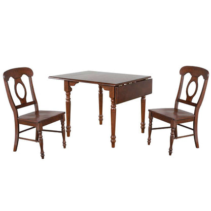 Sunset Trading -  Andrews  3 Piece 48in Rectangular Dining Set Napoleon Chairs Brown - PK-ADW3448-C50-CT3P veiw 1