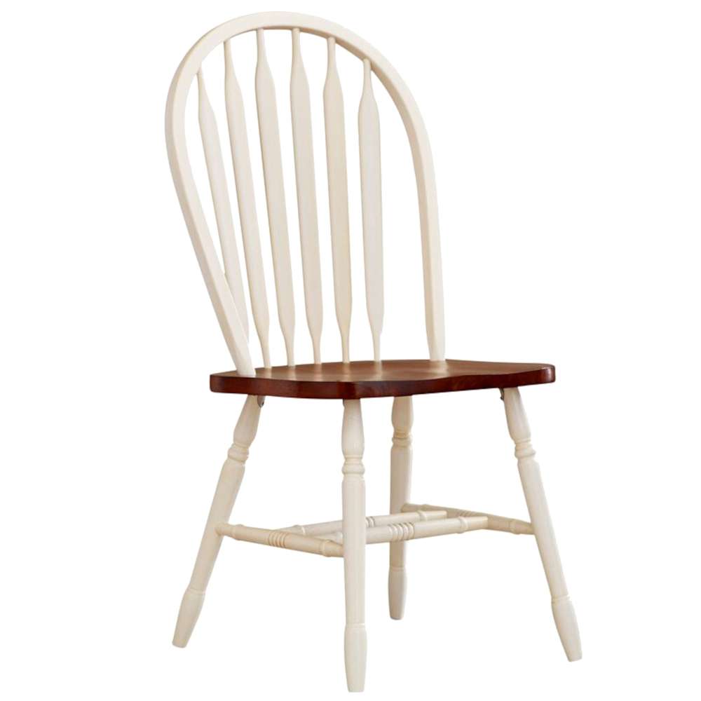 Sunset Trading -  Andrews  3 Piece 48in Rectangular Dining Set Antique White with Distressed Chestnut Brown - PK-ADW3448-820-AW3P veiw 5