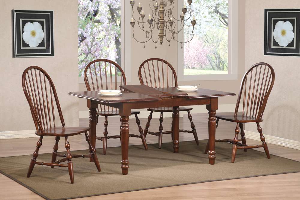 Sunset Trading -  Andrews  5 Piece 60in Rectangular Extendable Dining Set  - PK-ADW3660-C30-CT5P veiw 2