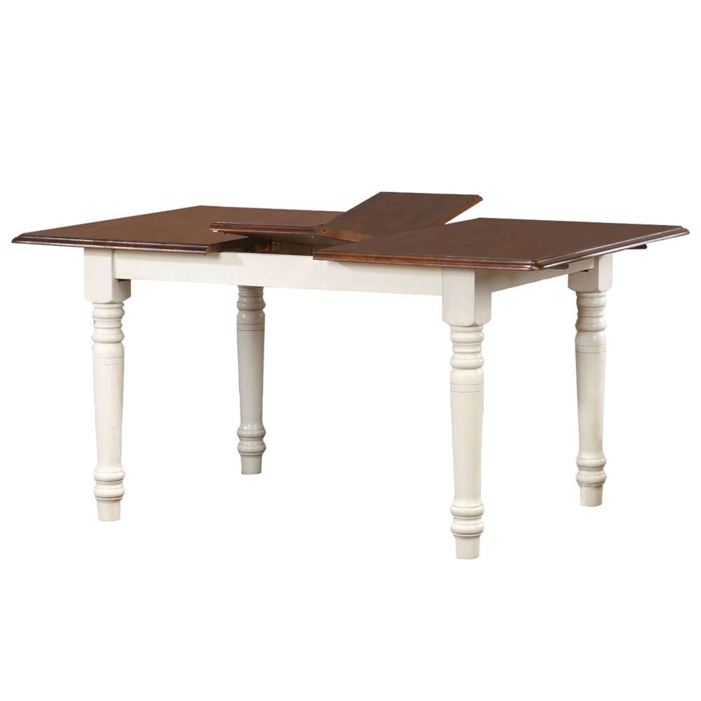 Sunset Trading -  Andrews  60in Rectangular Extendable Butterfly Leaf Dining Table  - PK-ADW3660-AW veiw 2