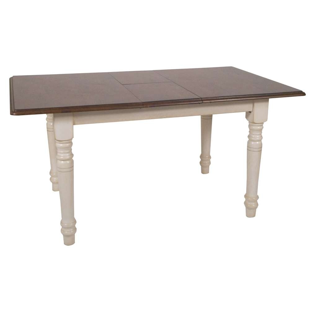 Sunset Trading -  Andrews  60in Rectangular Extendable Butterfly Leaf Dining Table  - PK-ADW3660-AW veiw 4