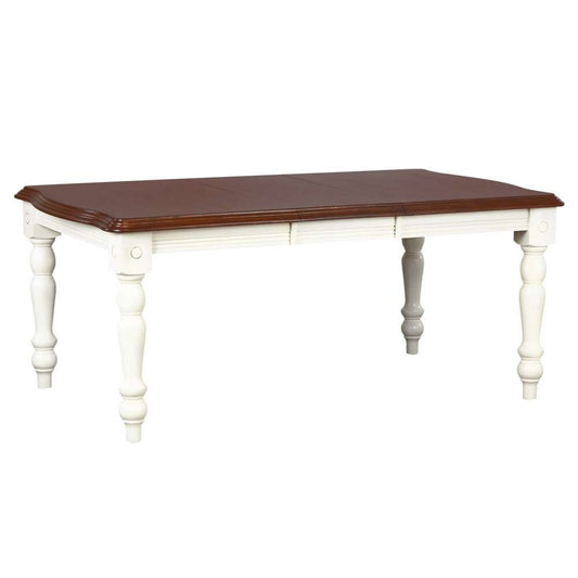Sunset Trading -  Andrews  72in Rectangular Extendable Dining Table  - DLU-ADW4272-AW veiw 1