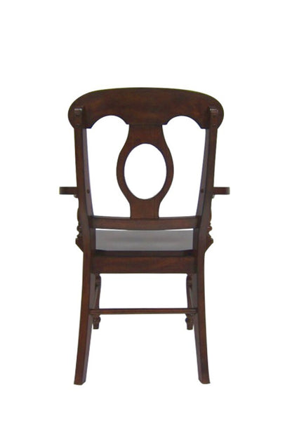 Sunset Trading - Andrews Napoleon Arm Chair - Chestnut Brown (Set of 2) - DLU-ADW-C50A-CT-2 veiw 4