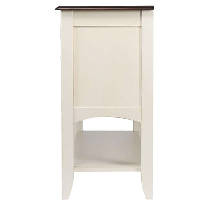 Sunset Trading - Andrews Sideboard with Large Display Shelf in Antique White and Chestnut Brown - DLU-ADW1122-SB-AW veiw 5