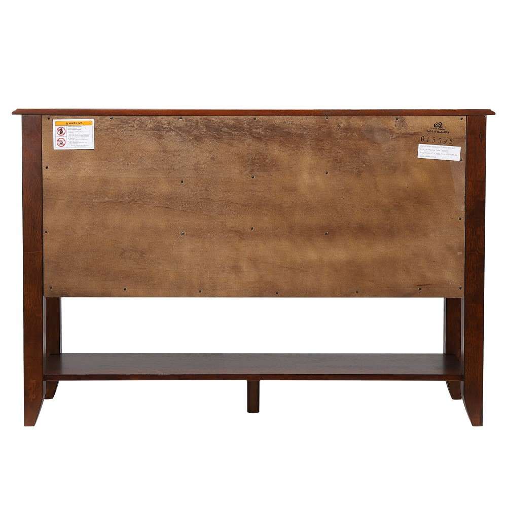 Sunset Trading - Andrews Sideboard with Large Display Shelf in Chestnut Brown - DLU-ADW1122-SB-CT veiw 4