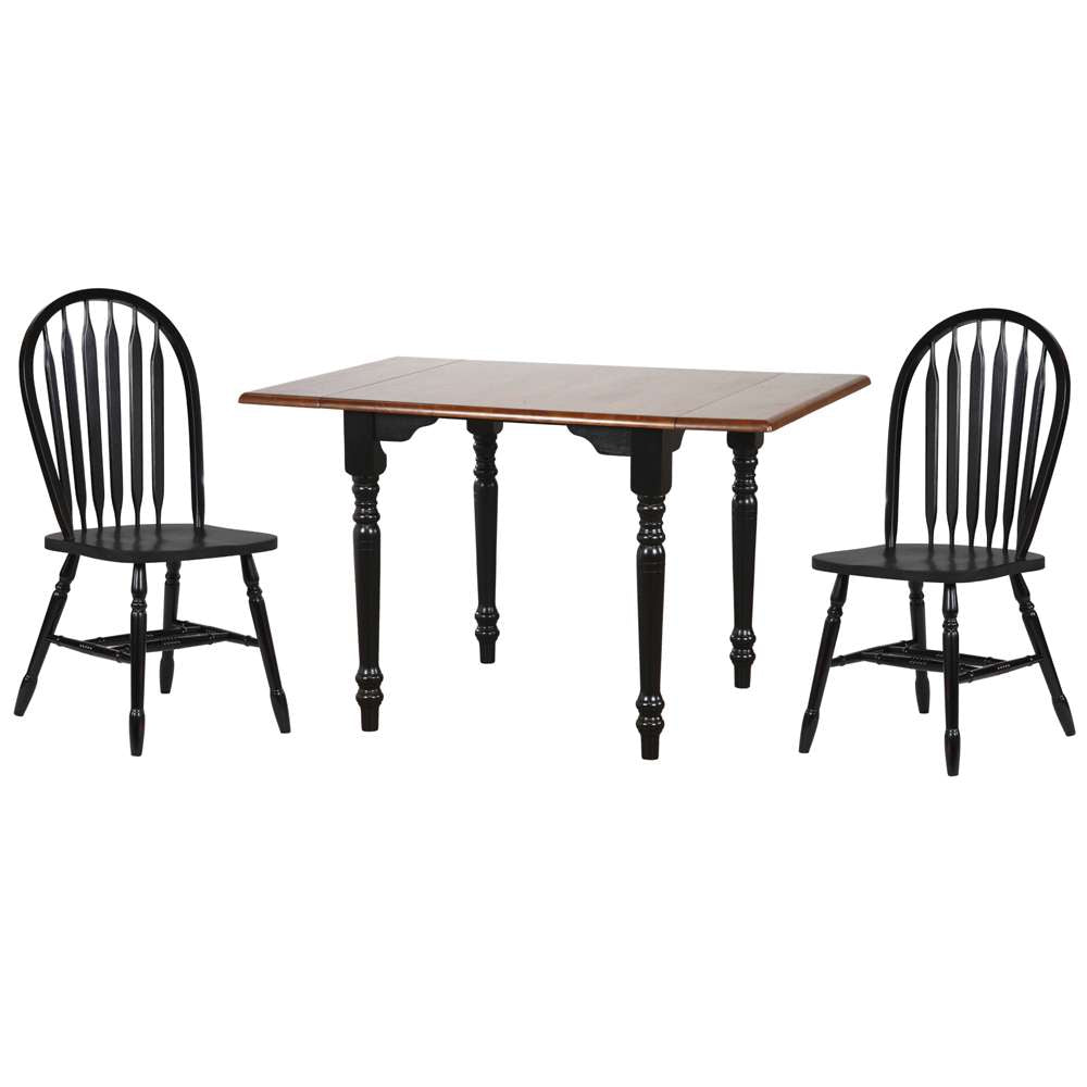 Sunset Trading -  Black Cherry Selections  3 Piece 48in Rectangular Extendable Dining Set  - PK-TLD3448-820-AB3P veiw 1