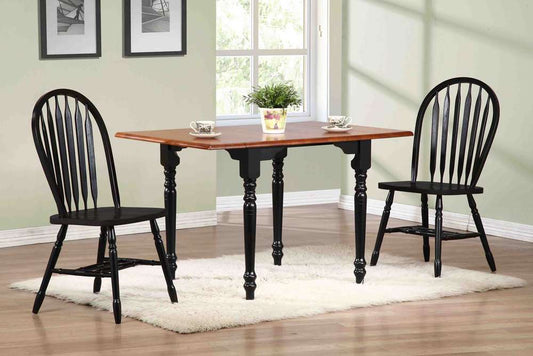 Sunset Trading -  Black Cherry Selections  3 Piece 48in Rectangular Extendable Dining Set  - PK-TLD3448-820-AB3P veiw 2