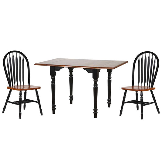 Sunset Trading -  Black Cherry Selections  3 Piece 48in Rectangular Extendable Dining Set - PK-TLD3448-820-BCH3P veiw 1