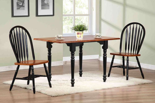 Sunset Trading -  Black Cherry Selections  3 Piece 48in Rectangular Extendable Dining Set - PK-TLD3448-820-BCH3P veiw 2