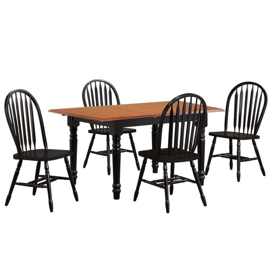 Sunset Trading -  Black Cherry Selections  5 Piece 60in Rectangular Extendable Dining Set  - PK-TLB3660-820-AB5P veiw 1