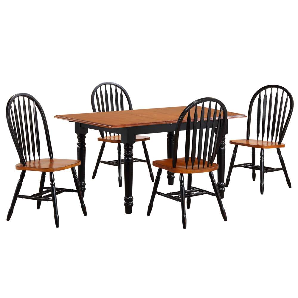 Sunset Trading -  Black Cherry Selections  5 Piece 60in Rectangular Extendable Dining Set  - PK-TLB3660-820-BCH5P veiw 1