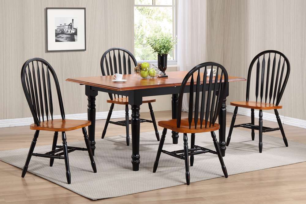 Sunset Trading -  Black Cherry Selections  5 Piece 60in Rectangular Extendable Dining Set  - PK-TLB3660-820-BCH5P veiw 2