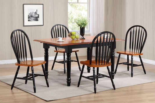 Sunset Trading -  Black Cherry Selections  5 Piece 60in Rectangular Extendable Dining Set  - PK-TLB3660-820-BCH5P veiw 2
