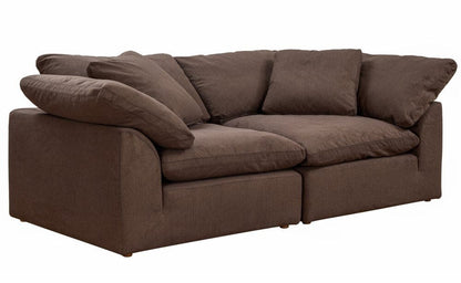 Sunset Trading - Contemporary Puff Collection 2PC Modular Sectional Sofa Brown - SU-1458-88-2C veiw 1
