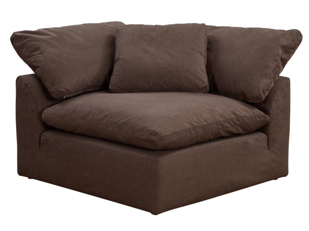Sunset Trading - Contemporary Puff Collection 2PC Modular Sectional Sofa Brown - SU-1458-88-2C veiw 3
