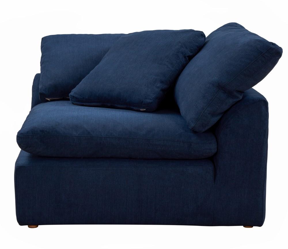 Sunset Trading - Contemporary Puff Collection 2PC Modular Sectional Sofa Navy Blue - SU-1458-49-2C veiw 2