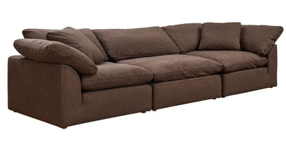Sunset Trading - Contemporary Puff Collection 3PC Modular Sectional Sofa Brown - SU-1458-88-2C-1A veiw 1