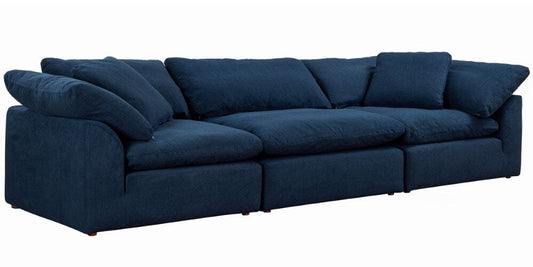 Sunset Trading - Contemporary Puff Collection 3PC Modular Sectional Sofa Navy Blue - SU-1458-49-2C-1A veiw 1