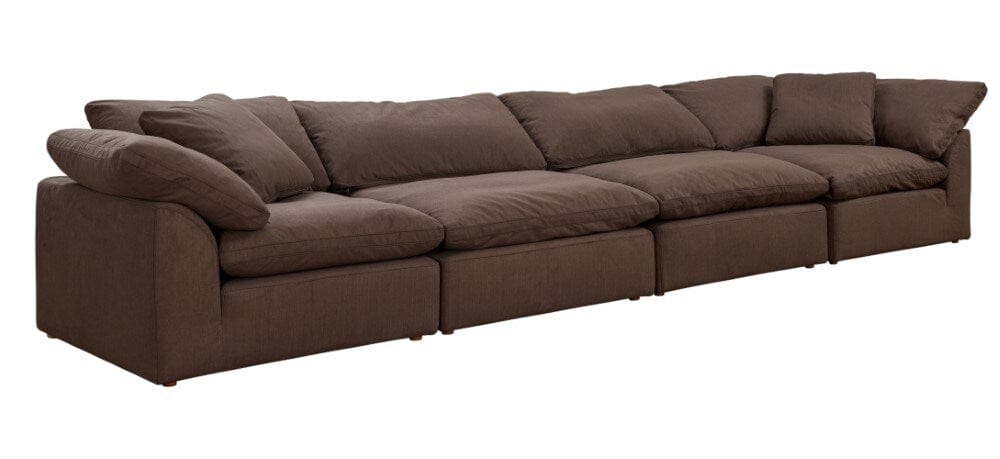 Sunset Trading - Contemporary Puff Collection 4PC Modular Sectional Sofa Brown - SU-1458-88-2C-2A veiw 1