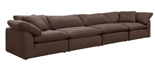 Sunset Trading - Contemporary Puff Collection 4PC Modular Sectional Sofa Brown - SU-1458-88-2C-2A veiw 1