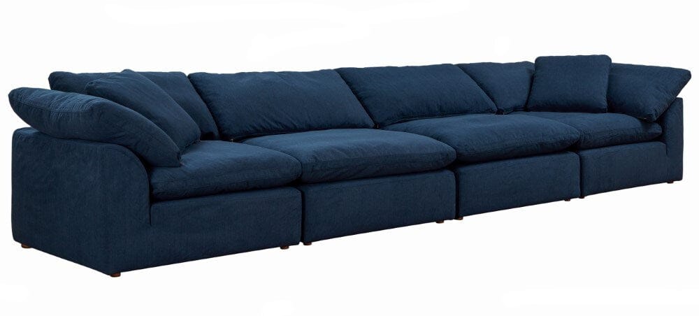 Sunset Trading - Contemporary Puff Collection 4PC Modular Sectional Sofa Navy Blue - SU-1458-49-2C-2A veiw 1