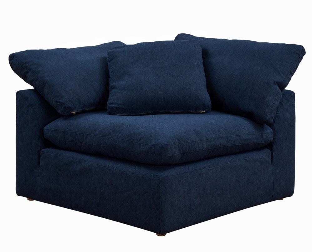 Sunset Trading - Contemporary Puff Collection 4PC Modular Sectional Sofa Navy Blue - SU-1458-49-2C-2A veiw 3