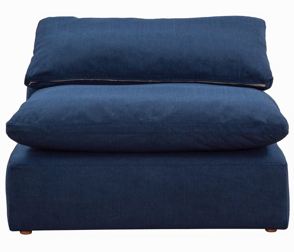 Sunset Trading - Contemporary Puff Collection 4PC L-Shaped Sectional Sofa Navy Blue - SU-1458-49-3C-1A veiw 3