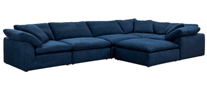 Sunset Trading - Contemporary Puff Collection 6PC Modular L-Shape Sectional Sofa Navy Blue - SU-1458-49-3C-2A-1O veiw 1