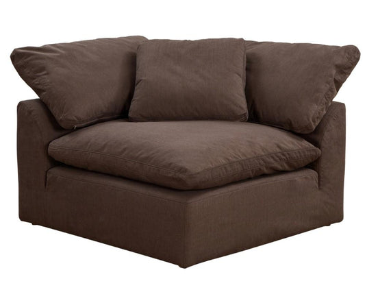 Sunset Trading - Contemporary Puff Collection 44in Square Slipcovered Modular Chair Brown - SU-145851-391088 veiw 1