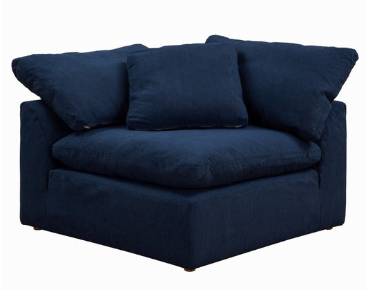 Sunset Trading - Contemporary Puff Collection 44in Square Slipcovered Modular Chair Navy Blue - SU-145851-391049 veiw 1