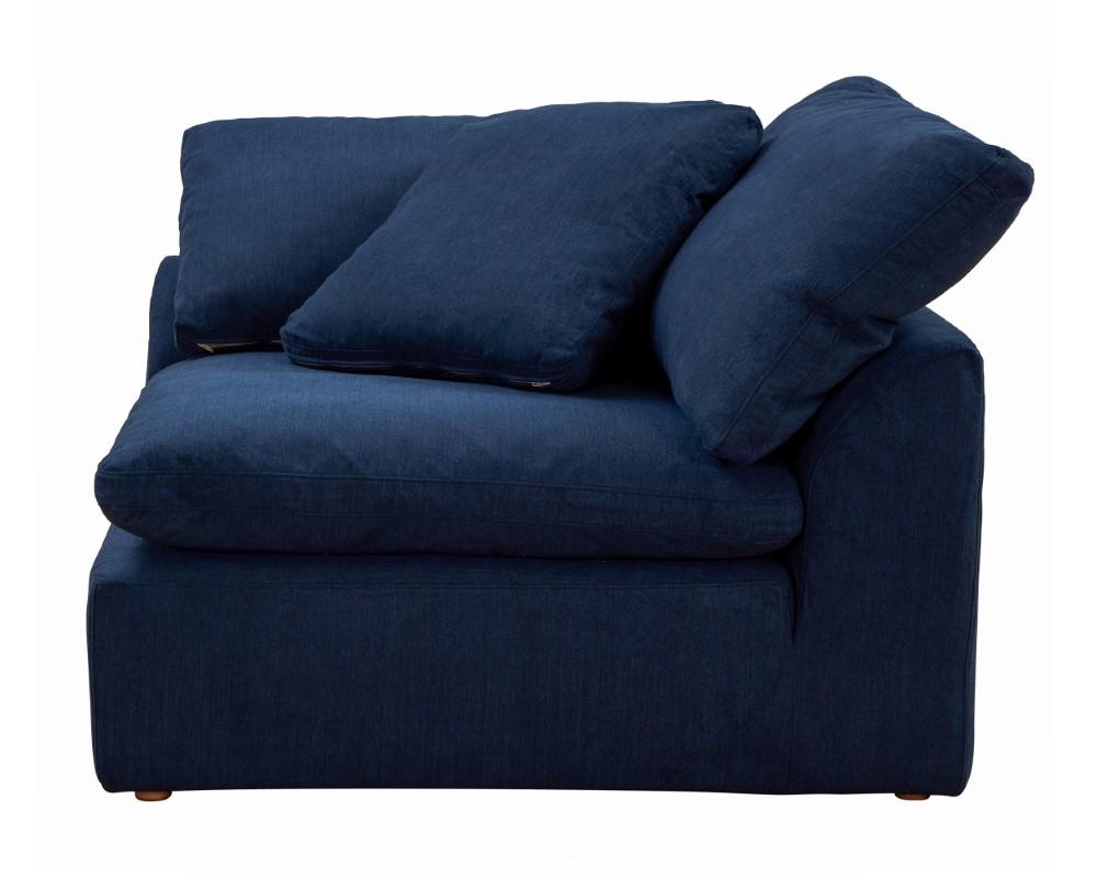 Sunset Trading - Contemporary Puff Collection 44in Square Slipcovered Modular Chair Navy Blue - SU-145851-391049 veiw 3