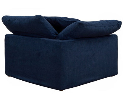 Sunset Trading - Contemporary Puff Collection 44in Square Slipcovered Modular Chair Navy Blue - SU-145851-391049 veiw 4