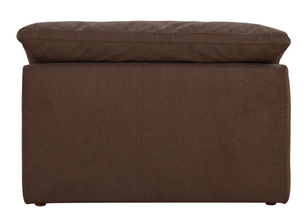 Sunset Trading - Contemporary Puff Collection 44in Square Slipcovered Armless Chair Brown - SU-145837-391088 veiw 2