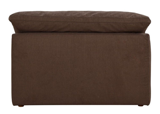 Sunset Trading - Contemporary Puff Collection 44in Square Slipcovered Armless Chair Brown - SU-145837-391088 veiw 2