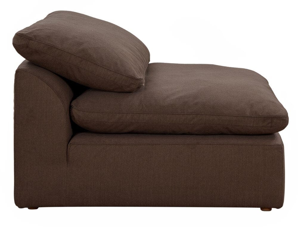 Sunset Trading - Contemporary Puff Collection 44in Square Slipcovered Armless Chair Brown - SU-145837-391088 veiw 4