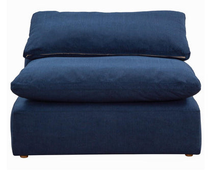 Sunset Trading - Contemporary Puff Collection 44in Square Slipcovered Armless Chair Navy Blue - SU-145837-391049 veiw 3